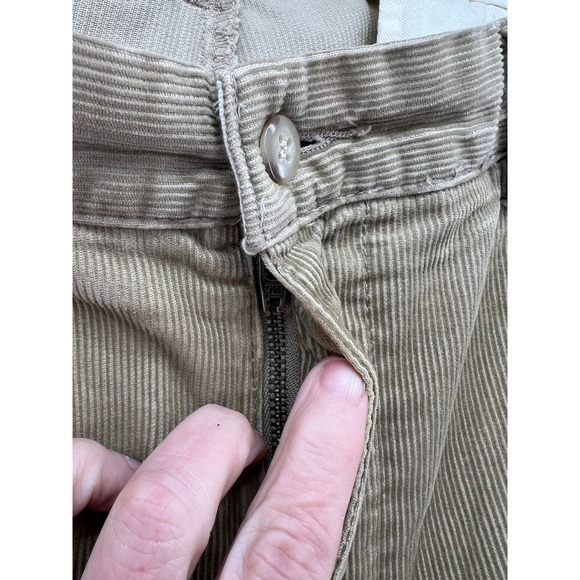 Polo Ralph Lauren Hammond Pants Mens Tan Corduroy Pleated Cuffed 34x32 Khaki - Picture 3 of 13
